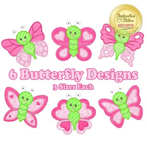 Puede incluir: Seis dise&ntilde;os de mariposas rosas y verdes con detalles de purpurina. Cada dise&ntilde;o de mariposa est&aacute; disponible en tres tama&ntilde;os.