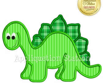 Applique Dinosaur Machine Embroidery Boys Design Green baby animal INSTANT DOWNLOAD