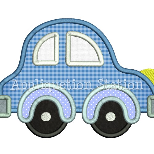 Tow Truck Applique Machine Embroidery Design Blue Green Boy Etsy