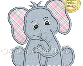 Applique Elephant Machine Embroidery Design Zoo Baby Jungle Boy Girl Cute Safari animal INSTANT DOWNLOAD