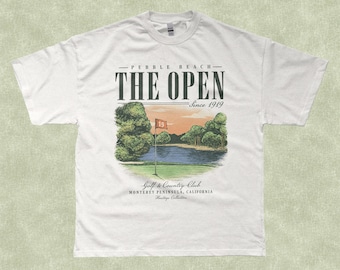 Pebble Beach Golf Vintage Graphic Tee | Country Club Shirt | Monterey California Golf Course Gift