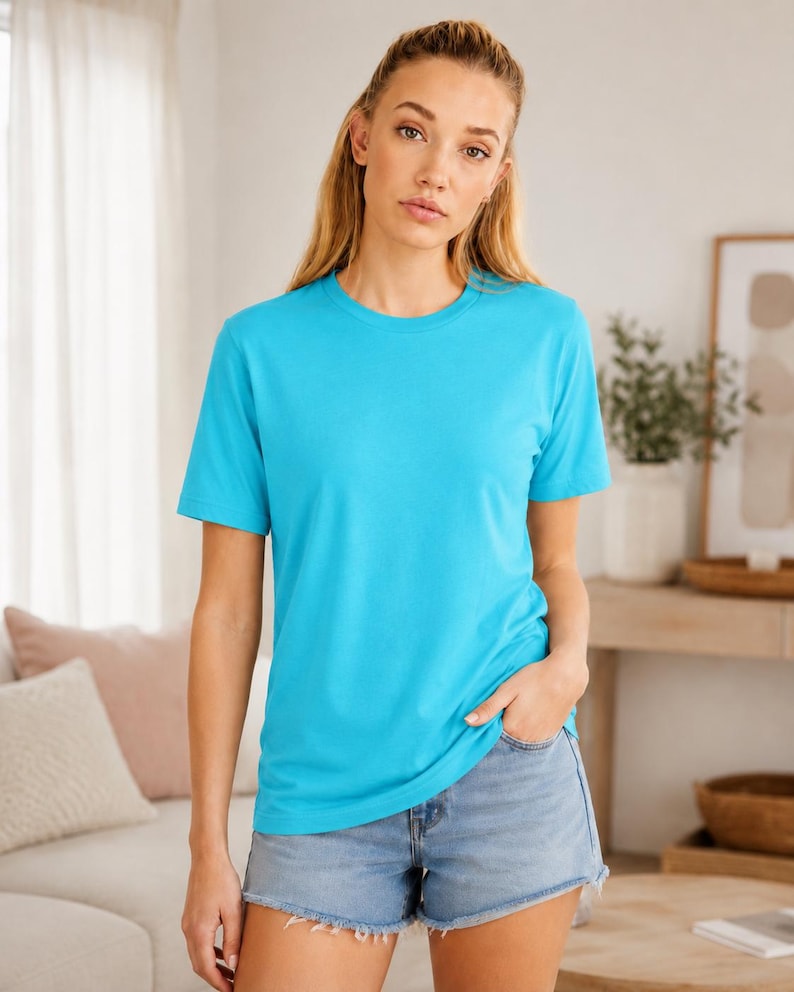 BELLA CANVAS 3001 UNISEX Blank T-shirt Premium Soft Cotton Tee S-4XL afbeelding 4