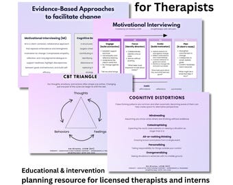 Evidence-Based Approaches to Facilitate Change Therapist Toolkit