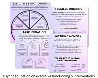 Executive Functioning Toolkit for Therapists & Educators | Psychoeducation and Interventions for ADHD and Neurodivergent Clients