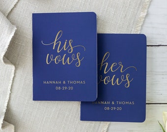 Vow Books, Wedding Vow Book, Wedding Vows Book, Personalized His and Her Vows, Bride and Groom Vow Booklets, Custom Vow Books