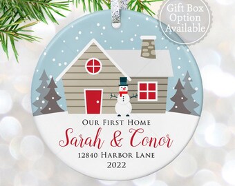 Our First Christmas In Our New Home Ornament Housewarming Gift New Home Ornament New Home Gift First Home Gift
