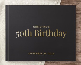 Birthday Party Gift, Personalized Birthday Guest Book, Birthday Letters Book, 18th 21st 30th 40th 50th 60th 70th Birthday Party