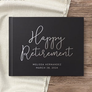 Happy Retirement Party Guest Book Retirement Gift for Leaving Party, Retirement Album Well Wishes Book for Him for Her image 1