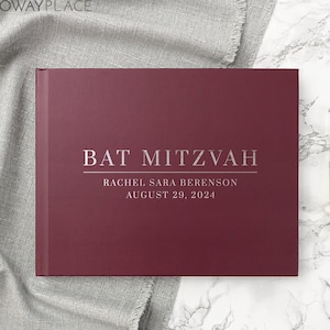 Bat Mitzvah Guest Book Bat Mitzvah Sign in Book Personalized Photo Album for Bat or Bar Mitzvah Celebration