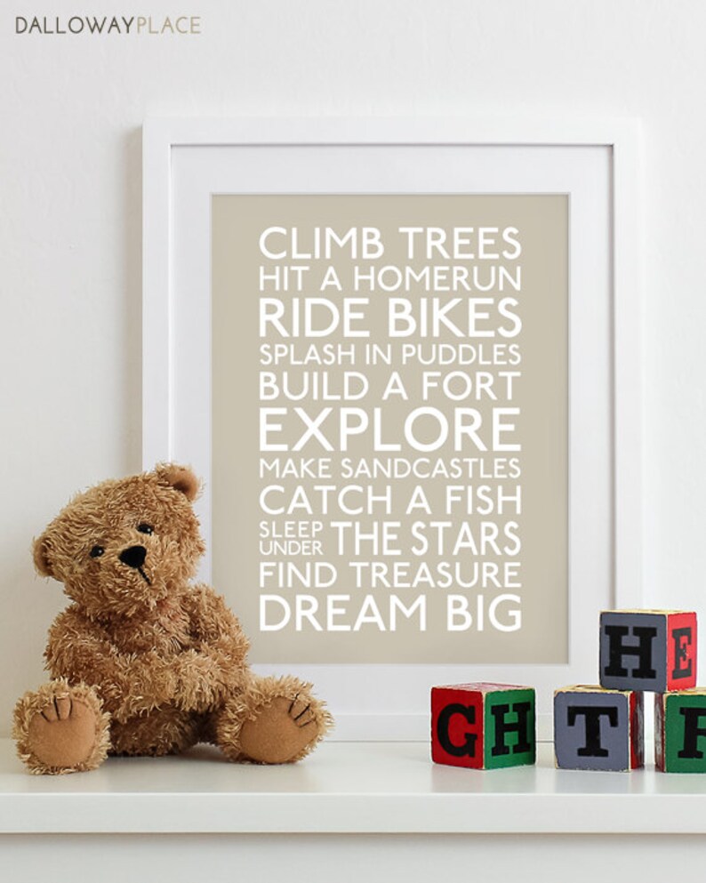 Baby Boy Nursery Art Print Subway Art for Boys Wall Art Boys - Etsy