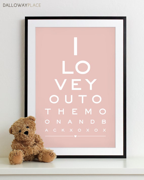 baby nursery art print eye chart typography poster kids wall etsy