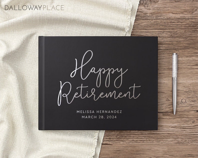 Happy Retirement Party Guest Book Retirement Gift for Leaving Party, Retirement Album Well Wishes Book for Him for Her image 1