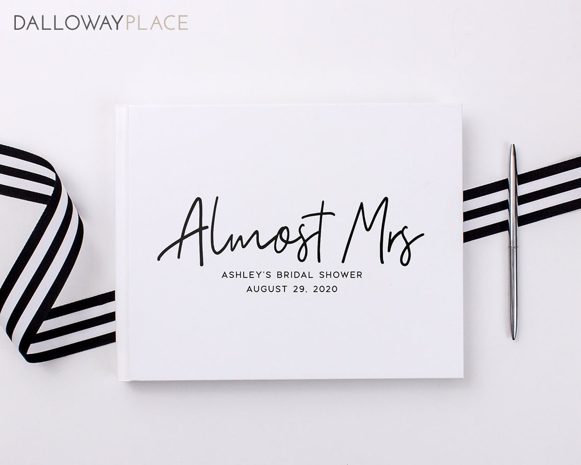 Custom Bridal Shower Guest Book for Future Bride Gift Ideas Etsy