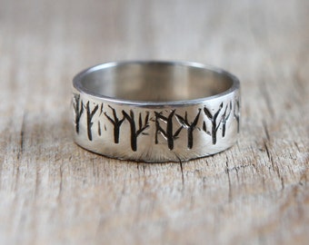 Bague La forêt / Silver Forest Ring