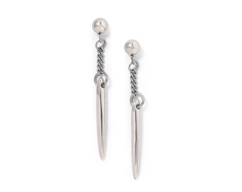 Boucle d'Oreille Glaçons avec Chaine - Icicle Earring with chain (Pin)