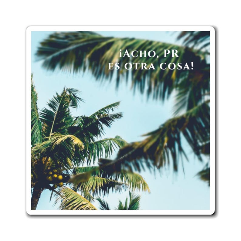 Acho, PR Es Otra Cosa! Tropisk palmträdmagnet bild 1