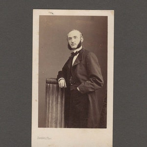 Disderi CDV of a Distinguished Looking Man ~ Impressive Sideburns
