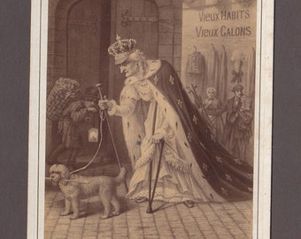 Cartoon Cabinet Card of Charenton Lunatic Asylum