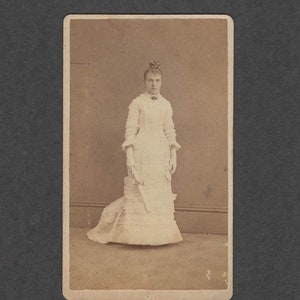 CDV of a Young Graduate in a Beautiful White Gown