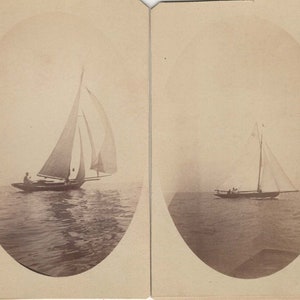 Pair of CDVs of Sailboats at Sea