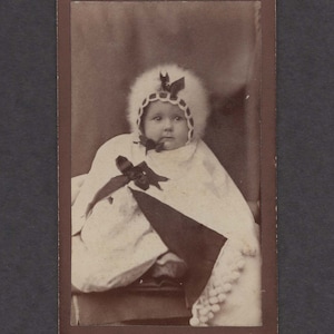 CDV of a Cute Little Girl Dressed for the Outdoors