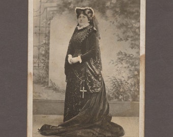 Cabinet Card of a Woman in a Fantastic Theatrical Costume