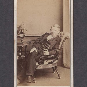 CDV of a Relaxed Gentleman with His Pipe
