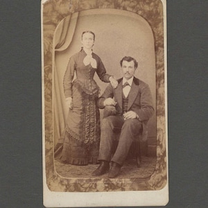 Composite CDV of a Well-Dressed Couple ~ Interesting Surround