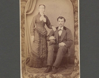 Composite CDV of a Well-Dressed Couple ~ Interesting Surround