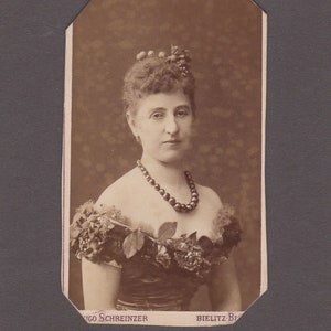 Polish CDV of a Beautifully Dressed Woman ~ Actress or Aristocrat