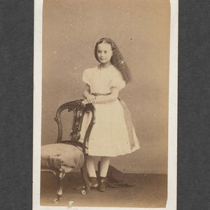 CDV of a Well-Dressed Girl with Long Hair