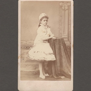 CDV of a Little Girl Wearing a Fancy Costume and Crown