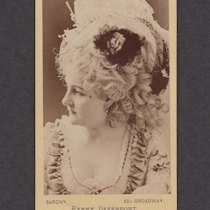 Sarony Portrait CDV of Actress, Fanny Davenport in Costume
