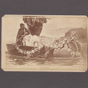 Engraved Houseworth CDV of the Painting “Elaine” by Rosenthal