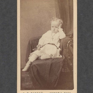 CDV of a Beautifully Dressed, and Distressed, Little Boy