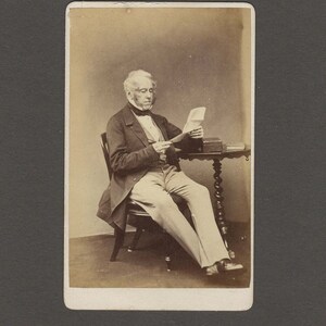 Downey CDV of a Distinguished Looking Man Reading a Letter