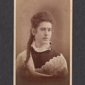 Portrait CDV of a Young Woman with a Long Curl