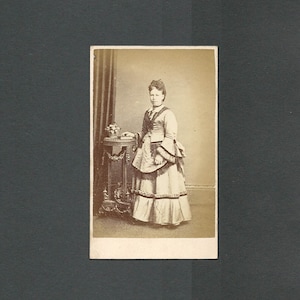 CDV of a Woman in a Lace Trimmed Dress