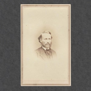 Early Portrait CDV of a Man with Muttonchops ~ Tax Stamp
