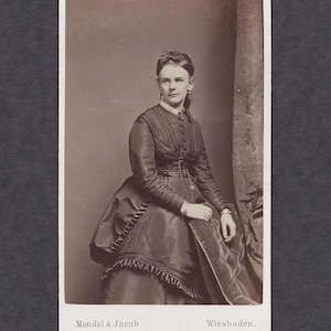 German CDV of a Beautifully Dressed Woman ~ Jewelry