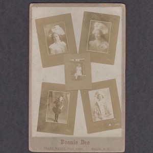 Wendt Cabinet Card ~ Five Views of Child Actrice, Bonnie Dee