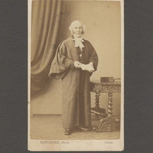 Irish CDV of a Robed Cleric or Judge