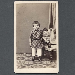 CDV of an Unusually Dressed Little Boy