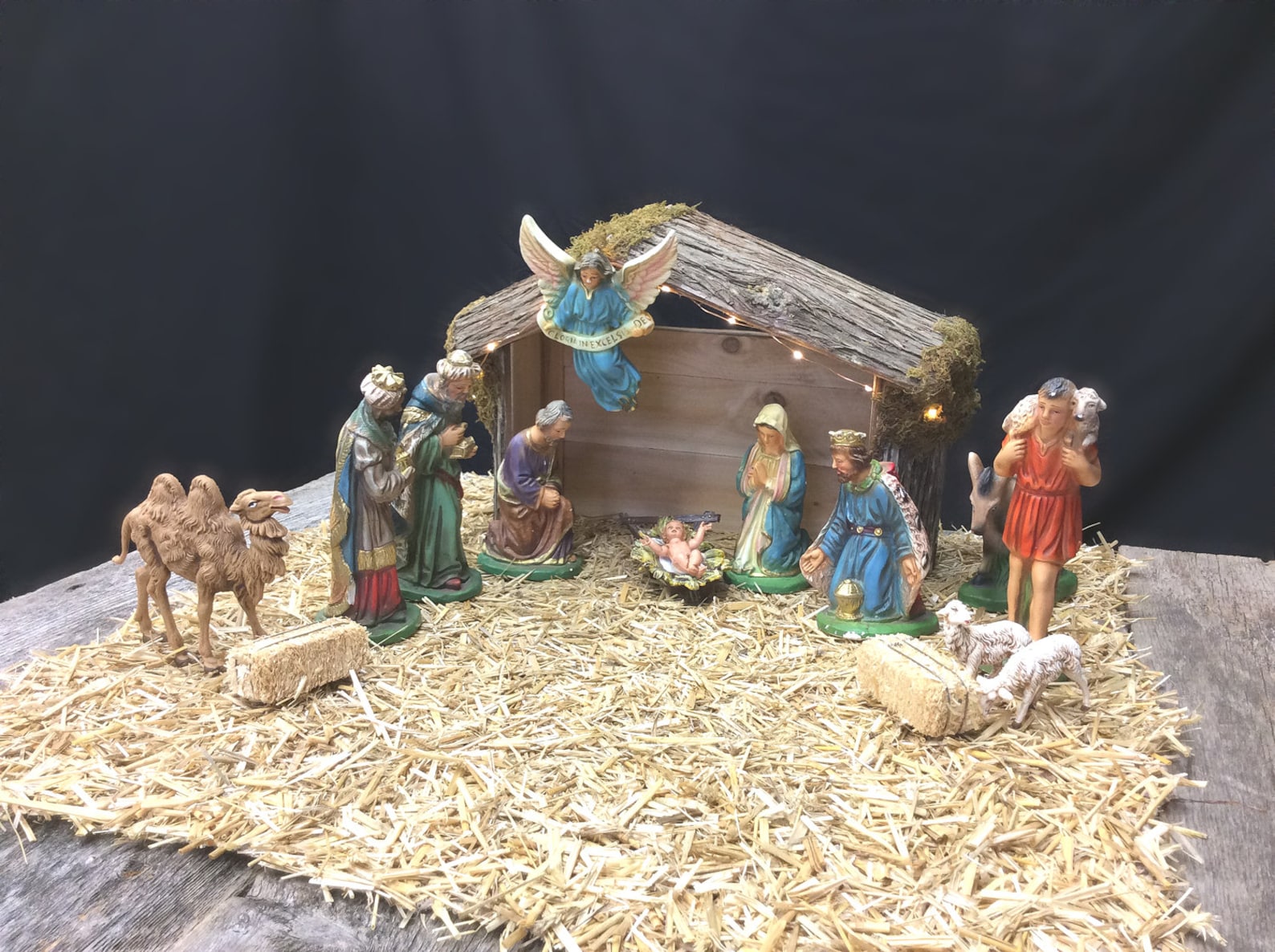 Nativity Straw Mat Creche Straw Manger Straw Nativity Scene Etsy