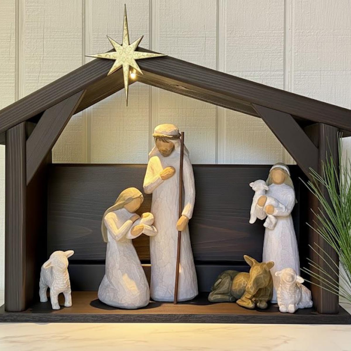 Wooden Nativity Stable