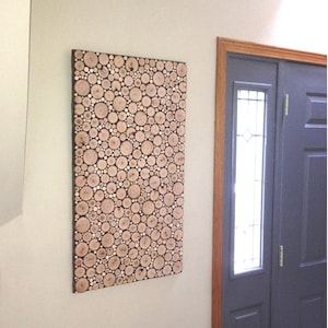 Wood Slice Art Wood Wall Art Mosaic Reclaimed Wood Art 