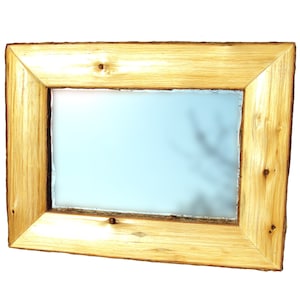 Half Log Framed Mirror, Log Mirror, Rustic Framed Mirror, Cabin Decorating