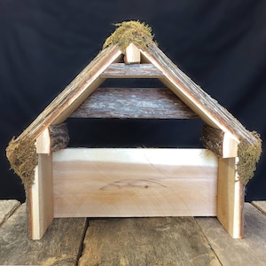Nativity Creche, Nativity Stable, Rustic Nativity Manger