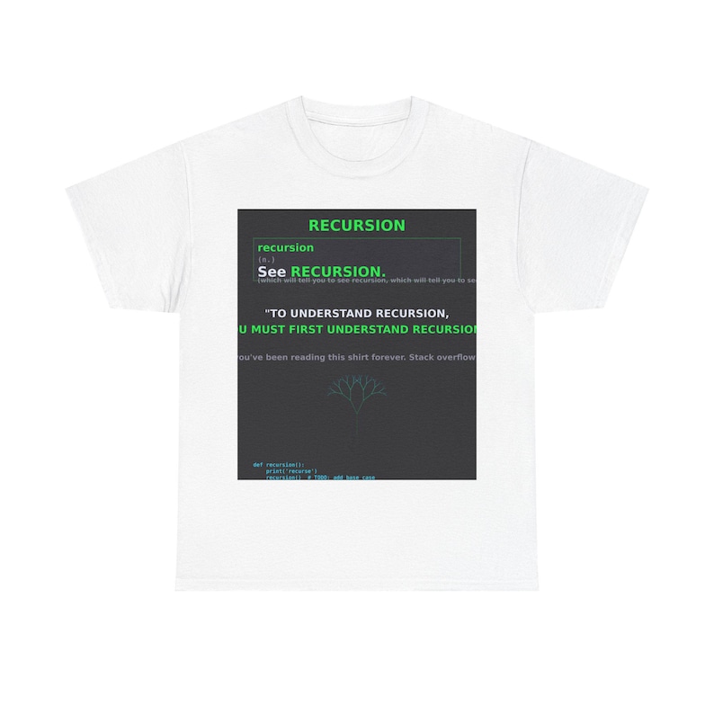 Rekursion Computer Science Humor T-Shirt Bild 1