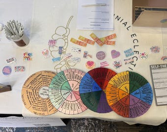 Custom Emotion Wheel | Personalized Therapy Tool | Feelings Wheel for Therapists, Counselors & Mental Health Professionals